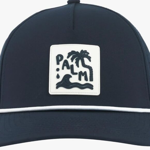 Coast to Coast Palm Golf Hat in Navy (San-O). - Picture 2 of 2